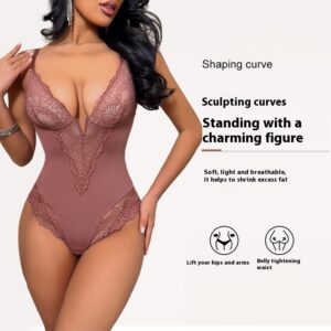 Women's Lace-Trim Sculpting Bodysuit