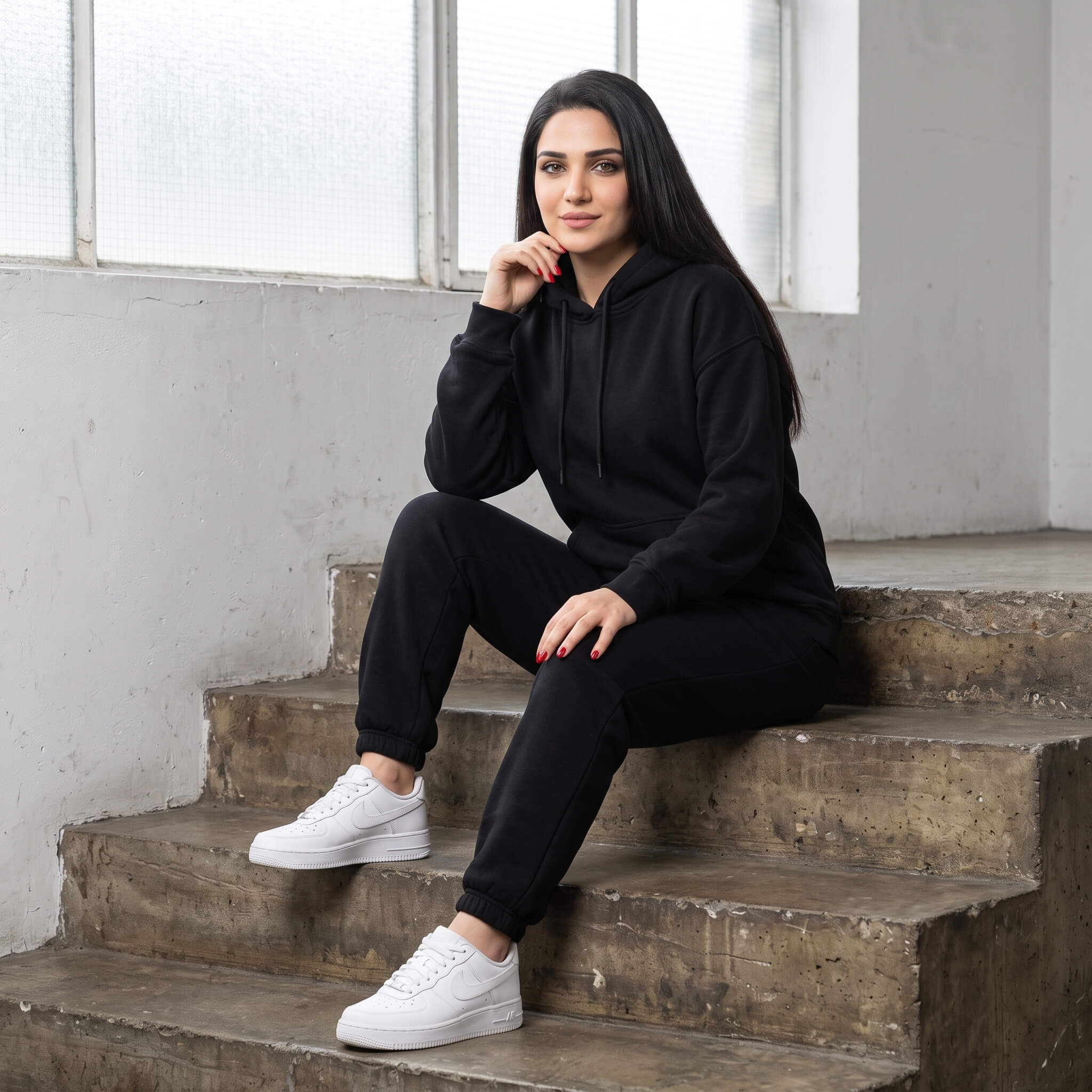 Women's 2-Piece Hoodie Jogger Sweatsuit Set - Image 23