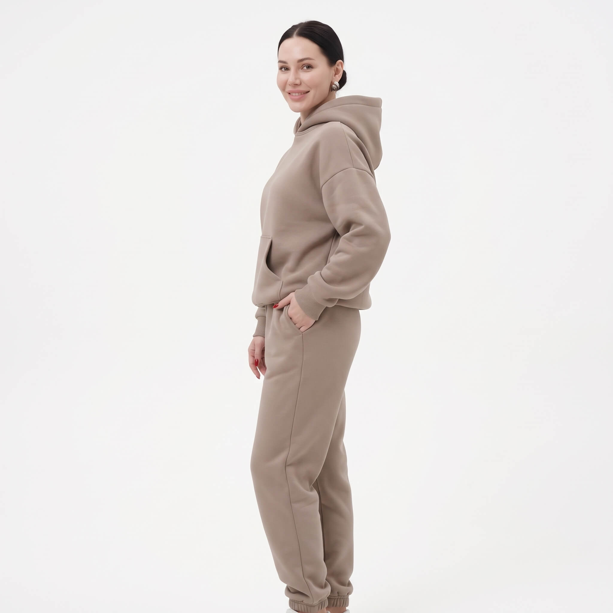 Women's 2-Piece Hoodie Jogger Sweatsuit Set - Image 5