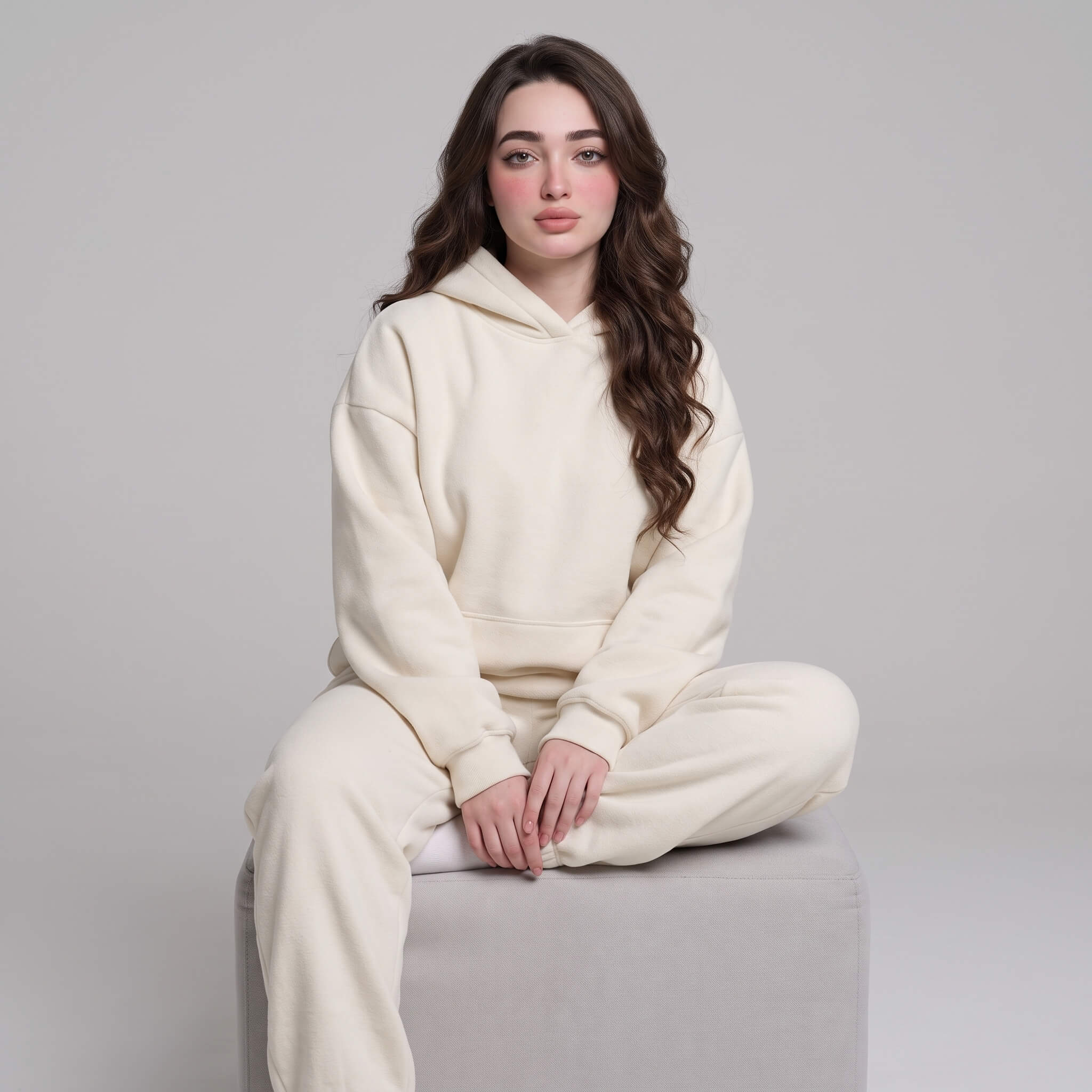 Women's 2-Piece Hoodie Jogger Sweatsuit Set - Image 3