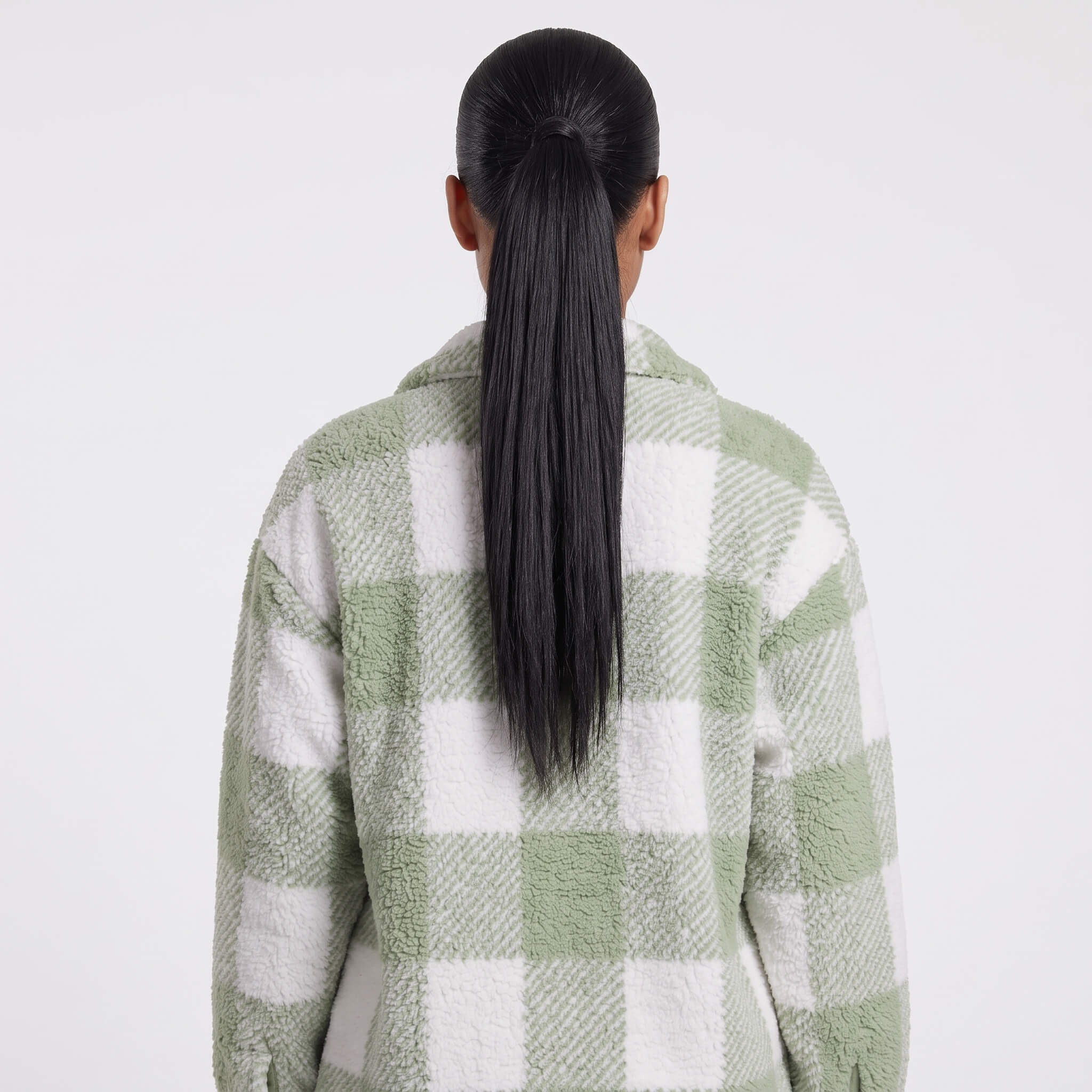 Women's Plaid Teddy Fleece Shacket - Image 2