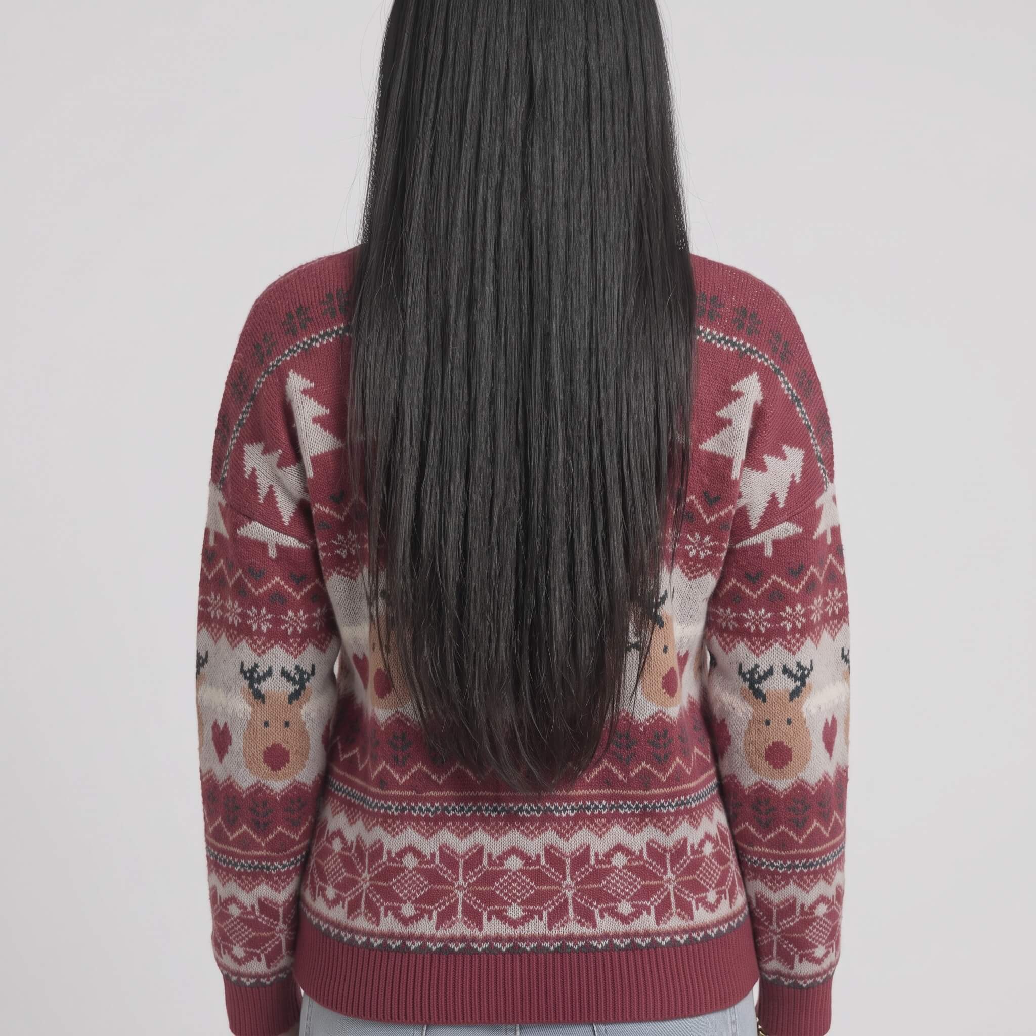 Women's Reindeer & Tree Knit Christmas Sweater - Image 7